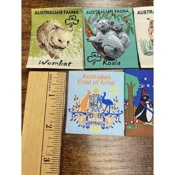 Girl Guides Australia Camping Australian Fauna Coat of Arms Ribbon Patch LOT 5 - Picture 3 of 6